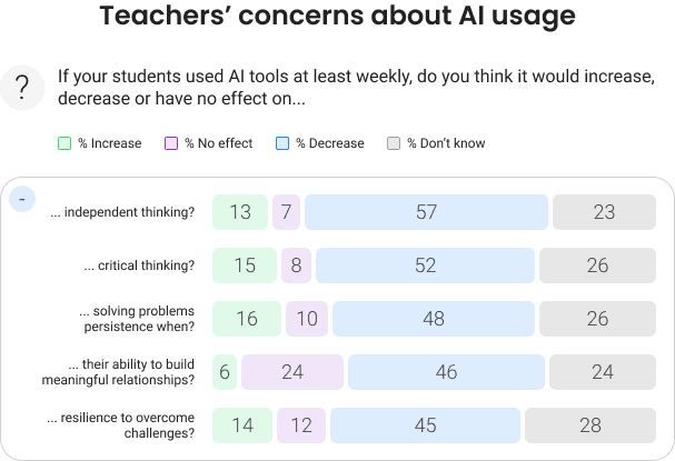 Teachers’ concerns about AI usage