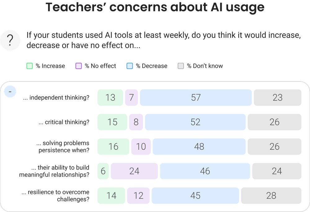 Teachers’ concerns about AI usage