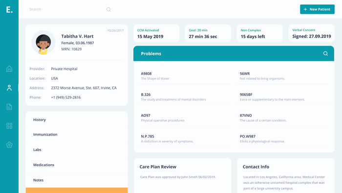 Custom EHR System - Add Problem Screen