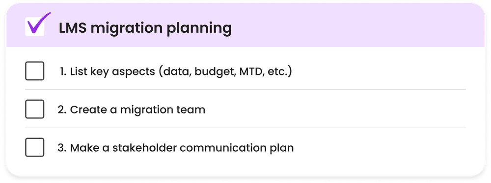 LMS Migration Planning Checklist