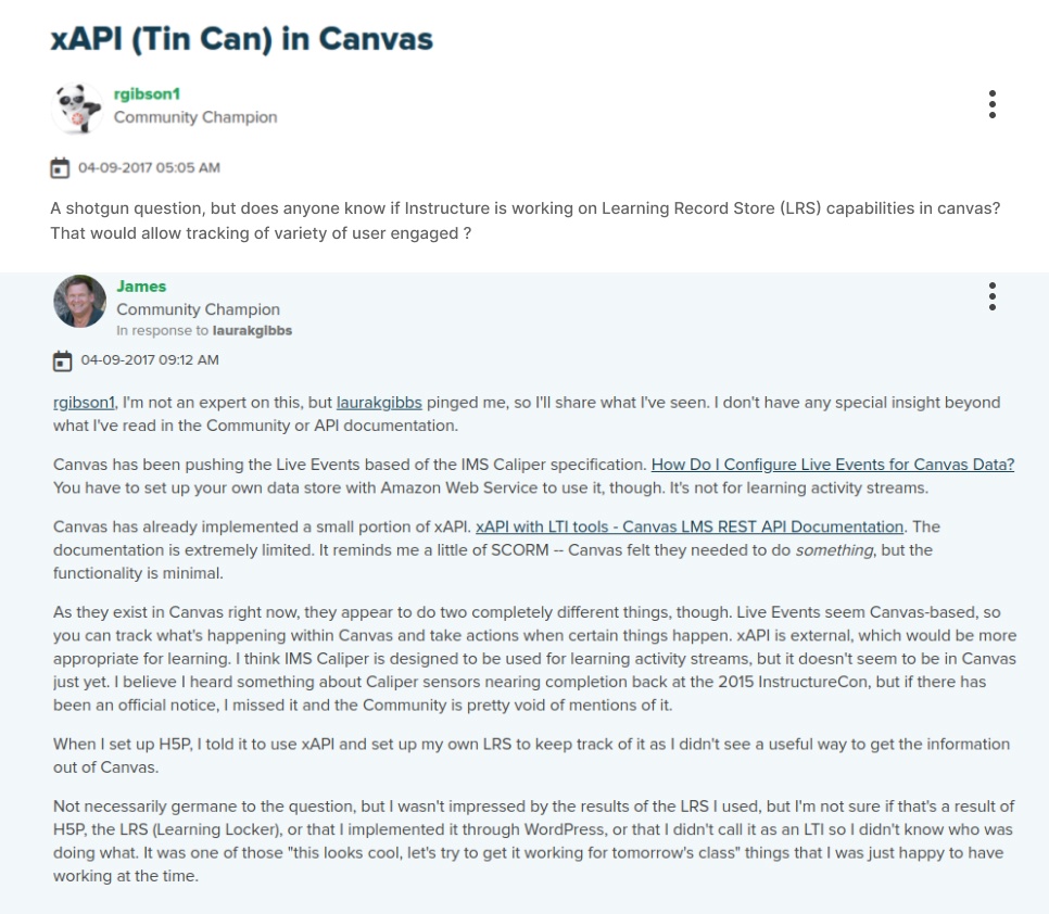 Does Canvas Support xAPI?