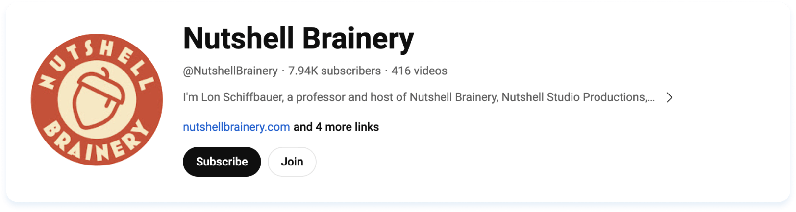 Nutshell Brainery channel