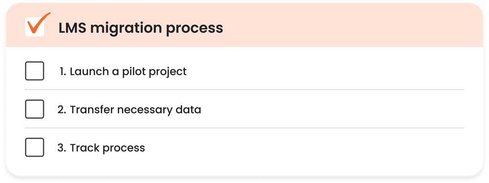 LMS migration process checklist