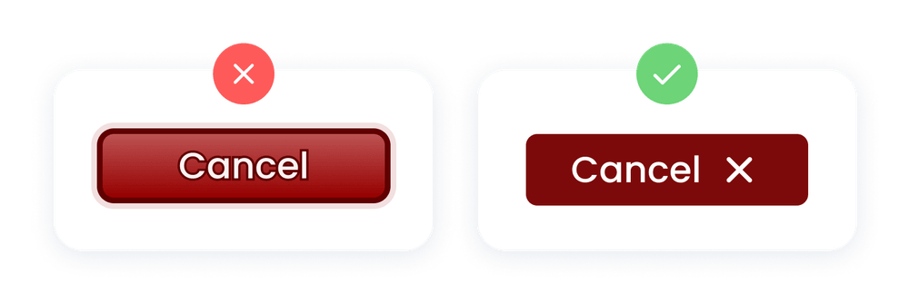 Simplified & magnified elements of controls Simplified & magnified elements of controls