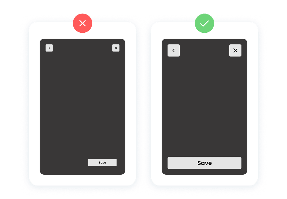 Large and easy-to-tap interactive elements Large and easy-to-tap interactive elements