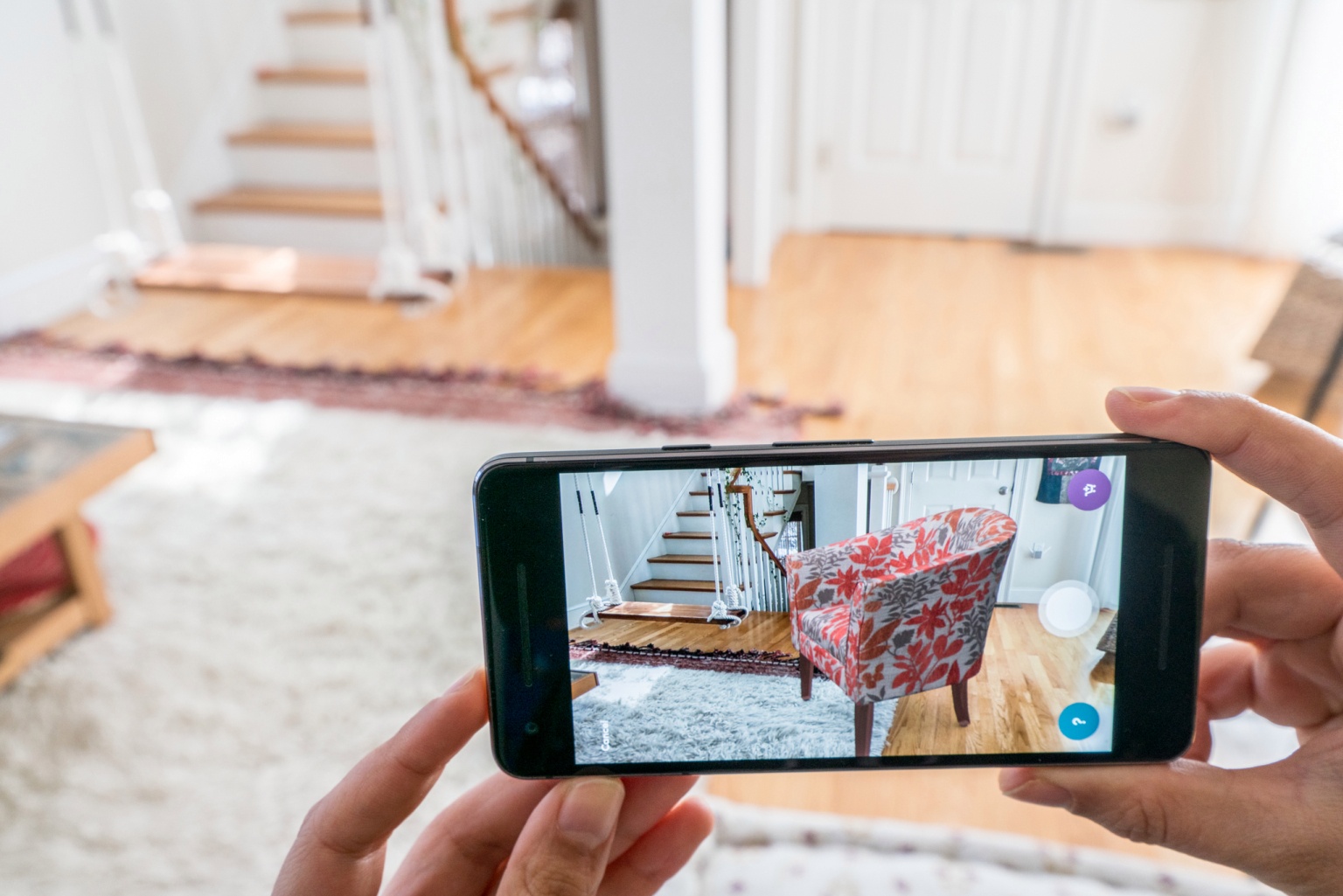 Screenshot of Wayfair's AR (Augmented Reality) App That Increases Engagement and Sales of Furniture