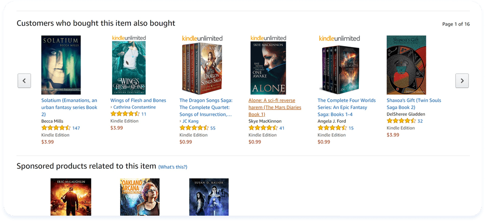 Amazon’s ‘Customers who bought this also bought’ feature Amazon’s ‘Customers who bought this also bought’ feature
