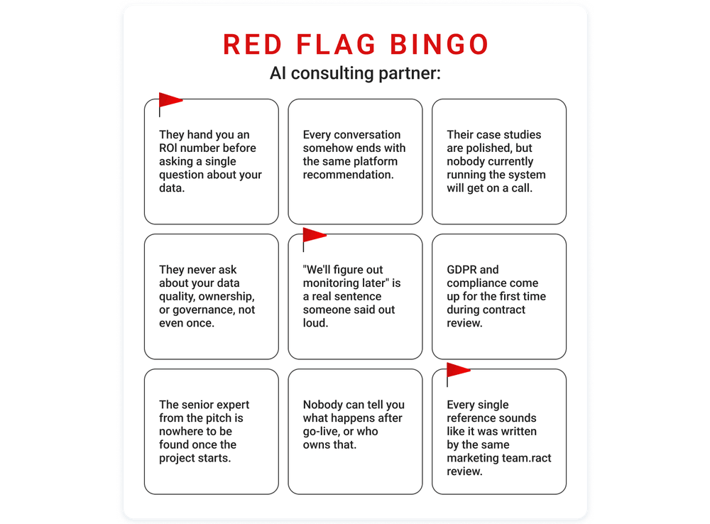 Red flags in choosing an AI consulting partner