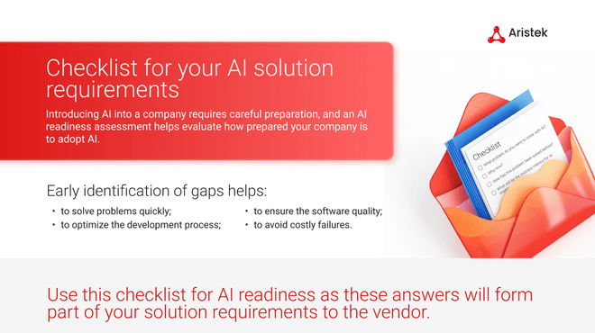 Checklist for your AI solution requirements