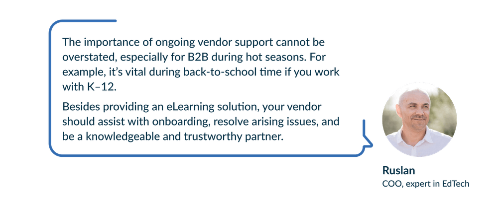 Why is vendor support important Why is vendor support important