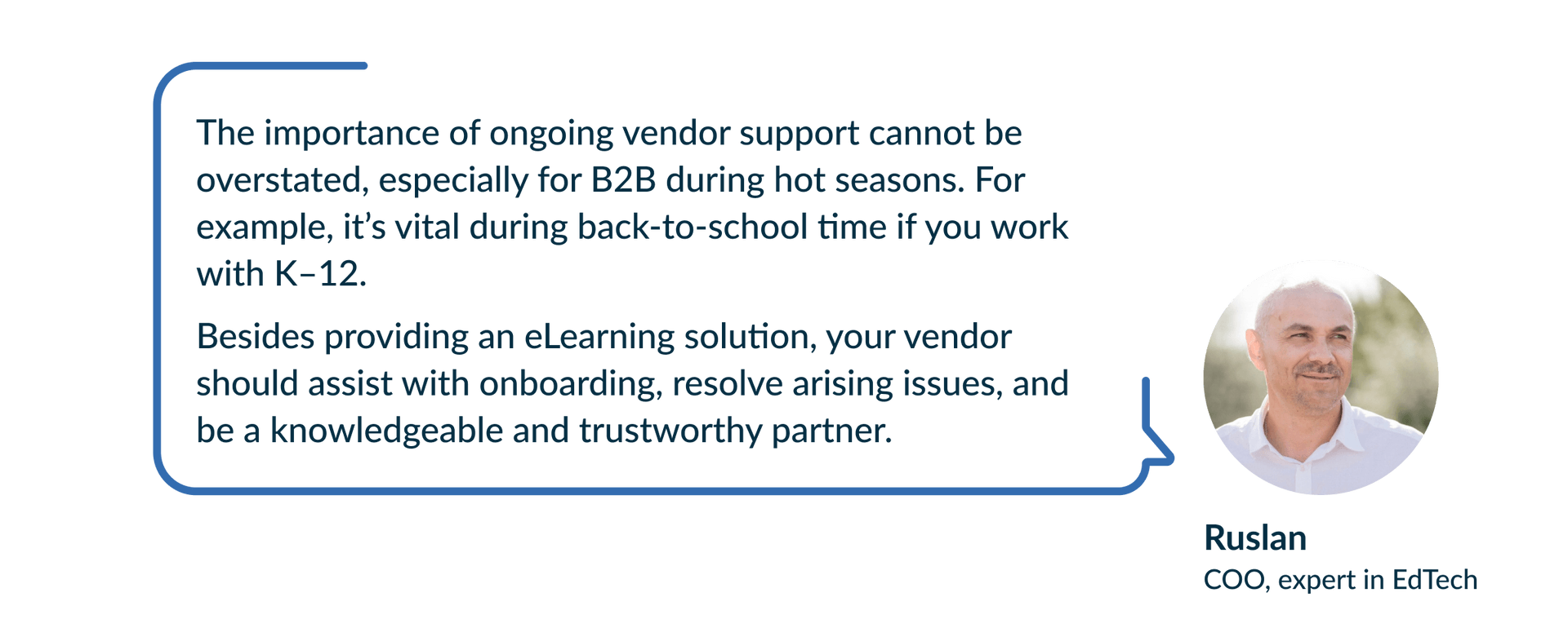 Why is vendor support important